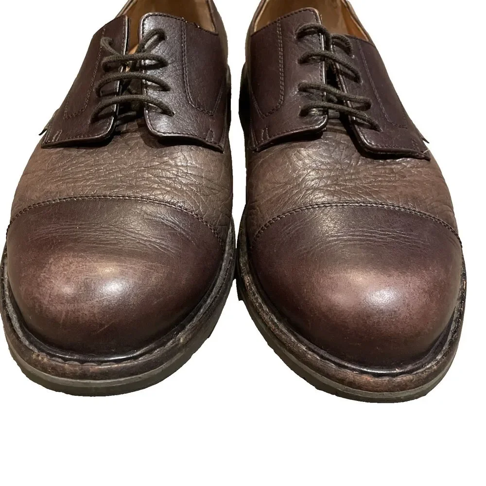 Mephisto Melchior Brown Leather Cap Toe Oxford Dress Shoes Goodyear Welt Mens 10